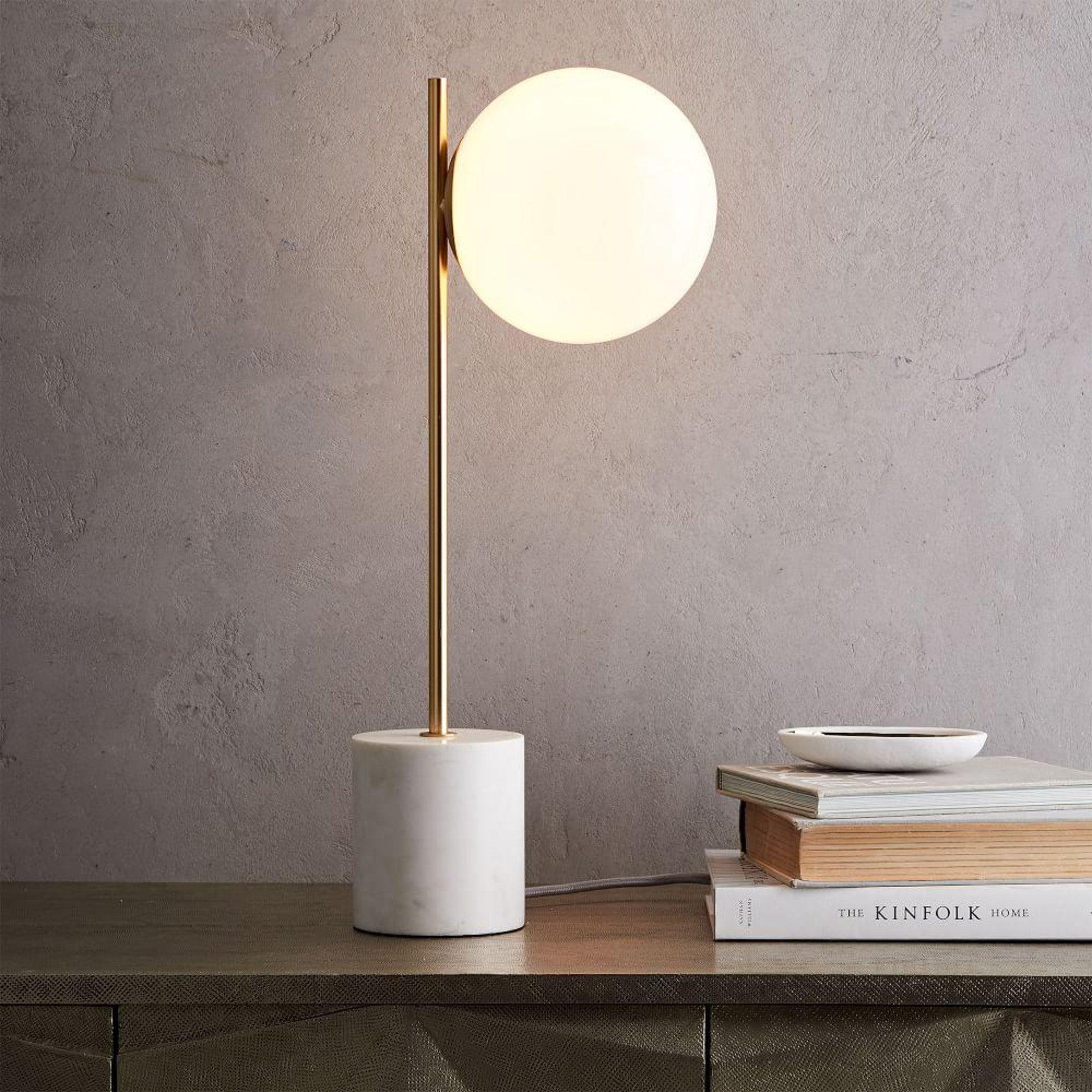 Tocor Marble Minimalist Table Lamp-Neutral Decor