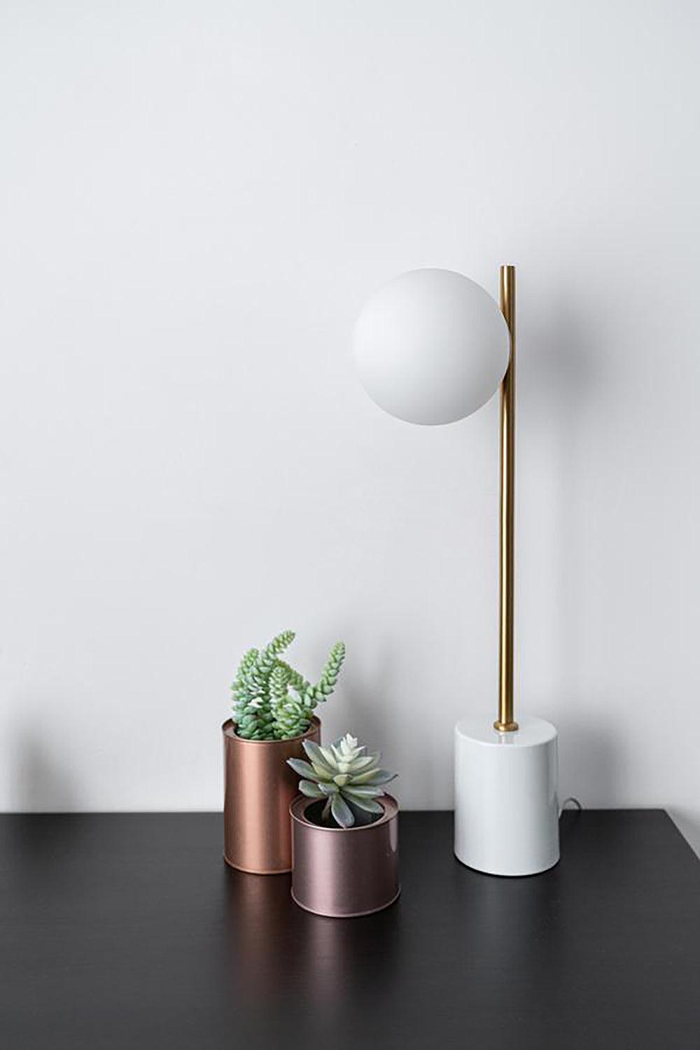 Tocor Marble Minimalist Table Lamp-Neutral Decor
