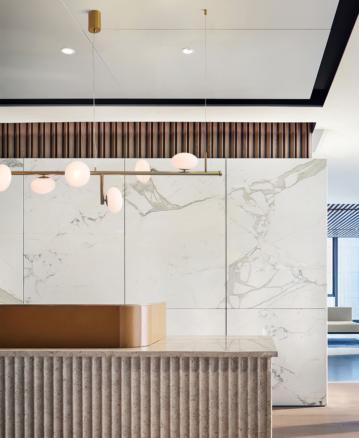 Balance Modern Glass Chandelier-Neutral Decor