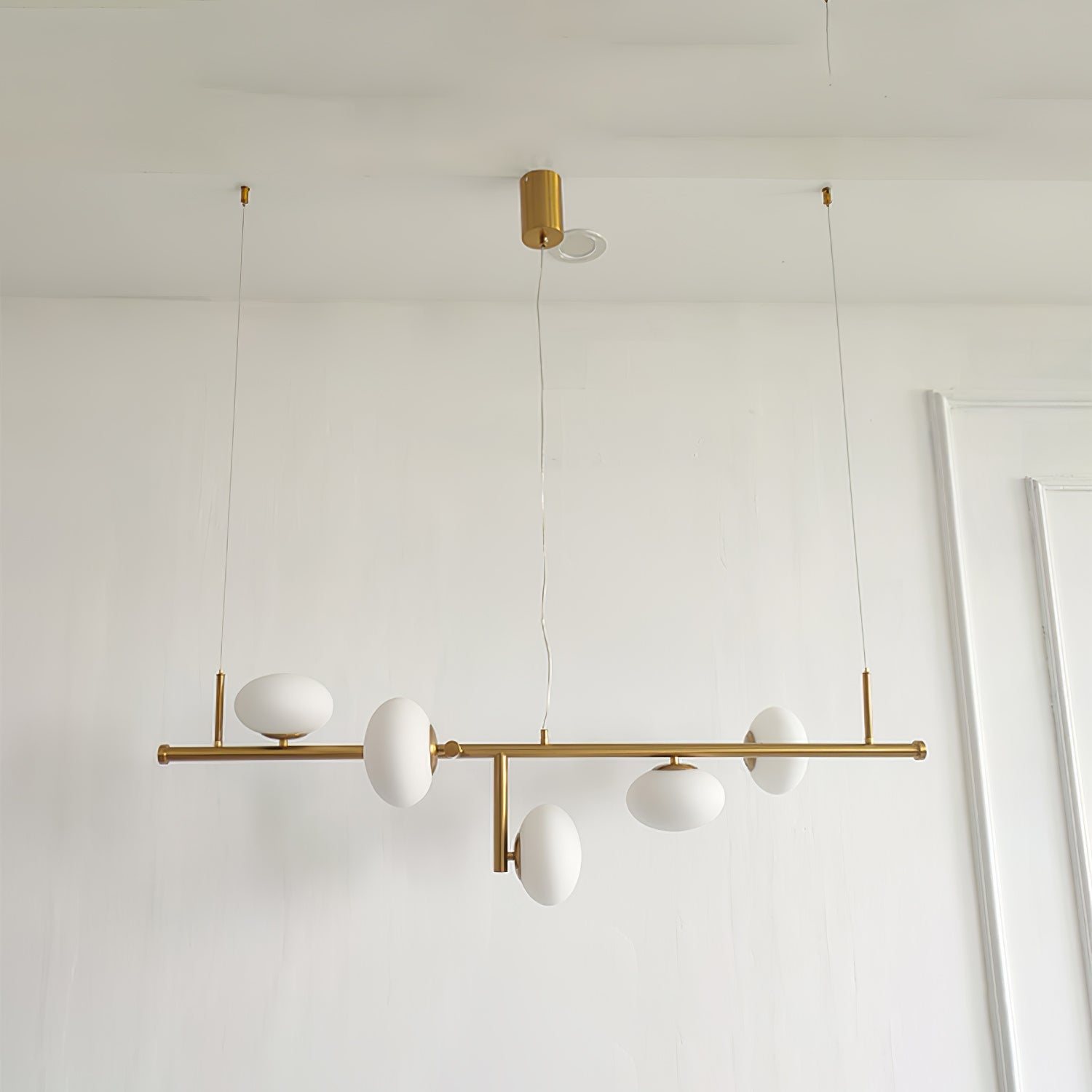 Balance Modern Glass Chandelier-Neutral Decor