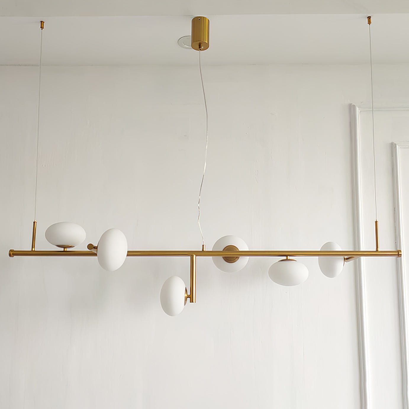 Balance Modern Glass Chandelier-Neutral Decor