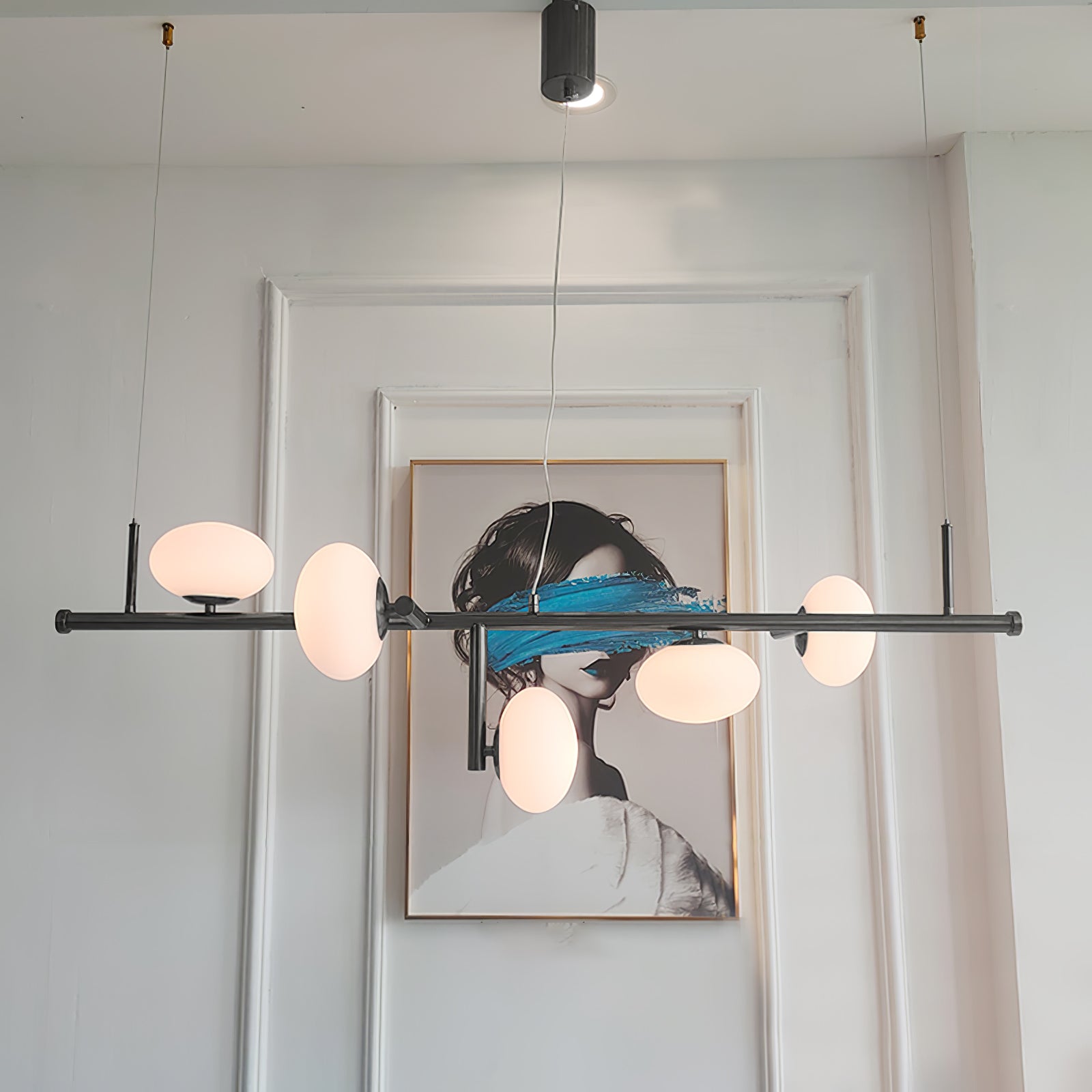 Balance Modern Glass Chandelier-Neutral Decor