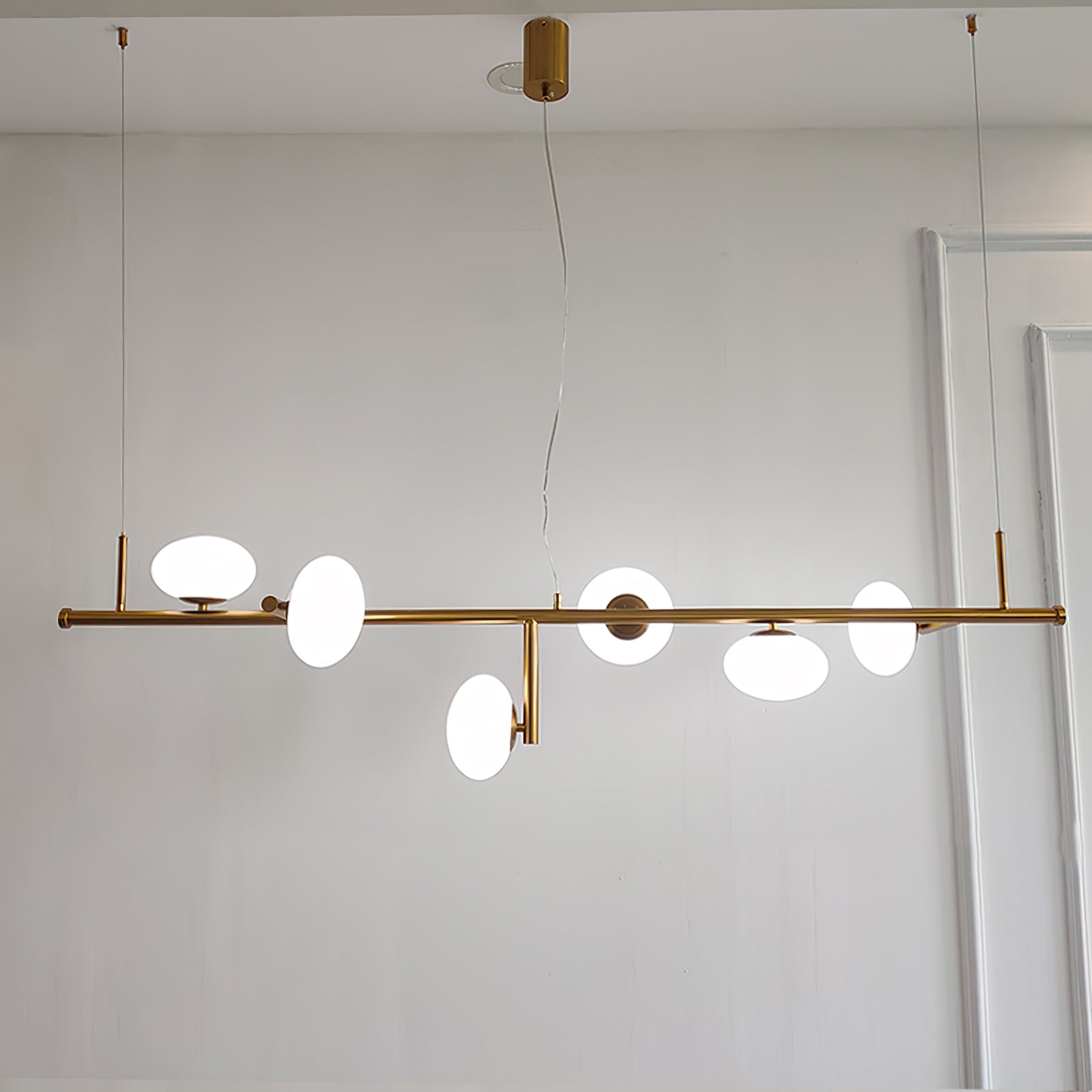 Balance Modern Glass Chandelier-Neutral Decor