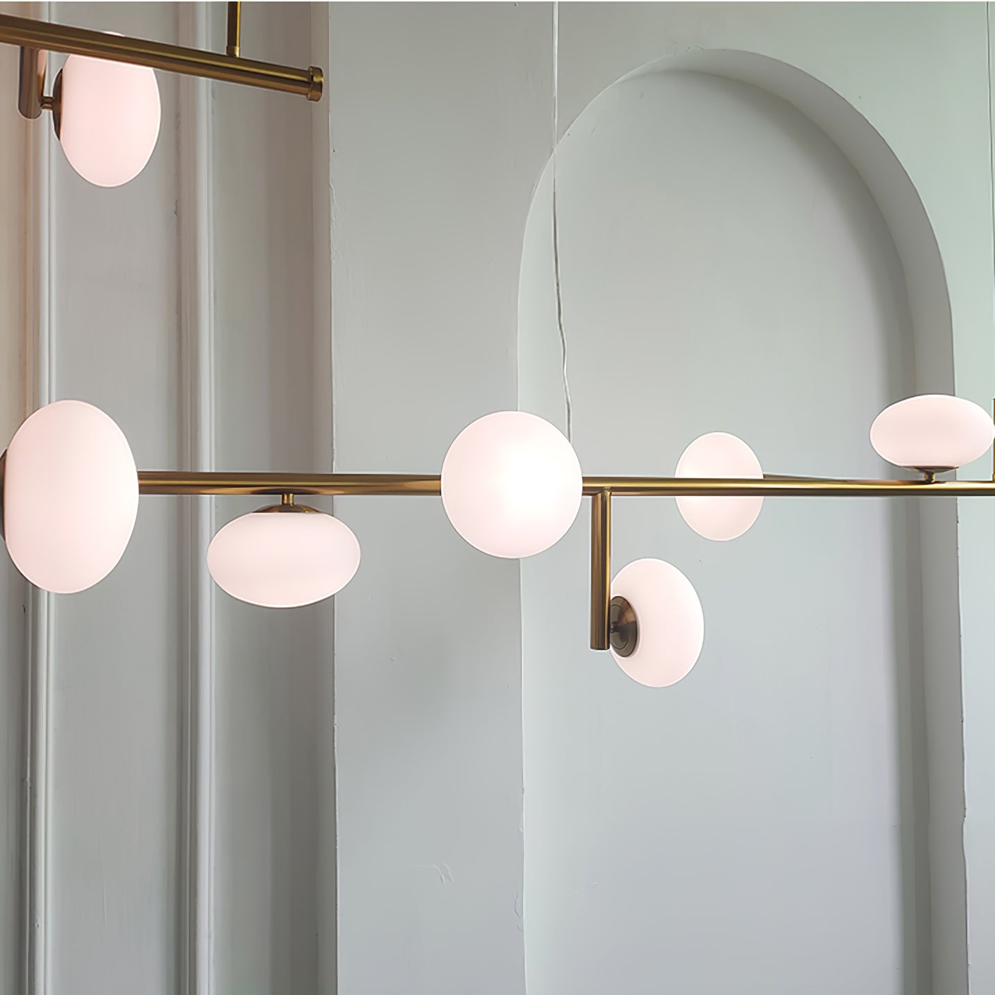 Balance Modern Glass Chandelier-Neutral Decor
