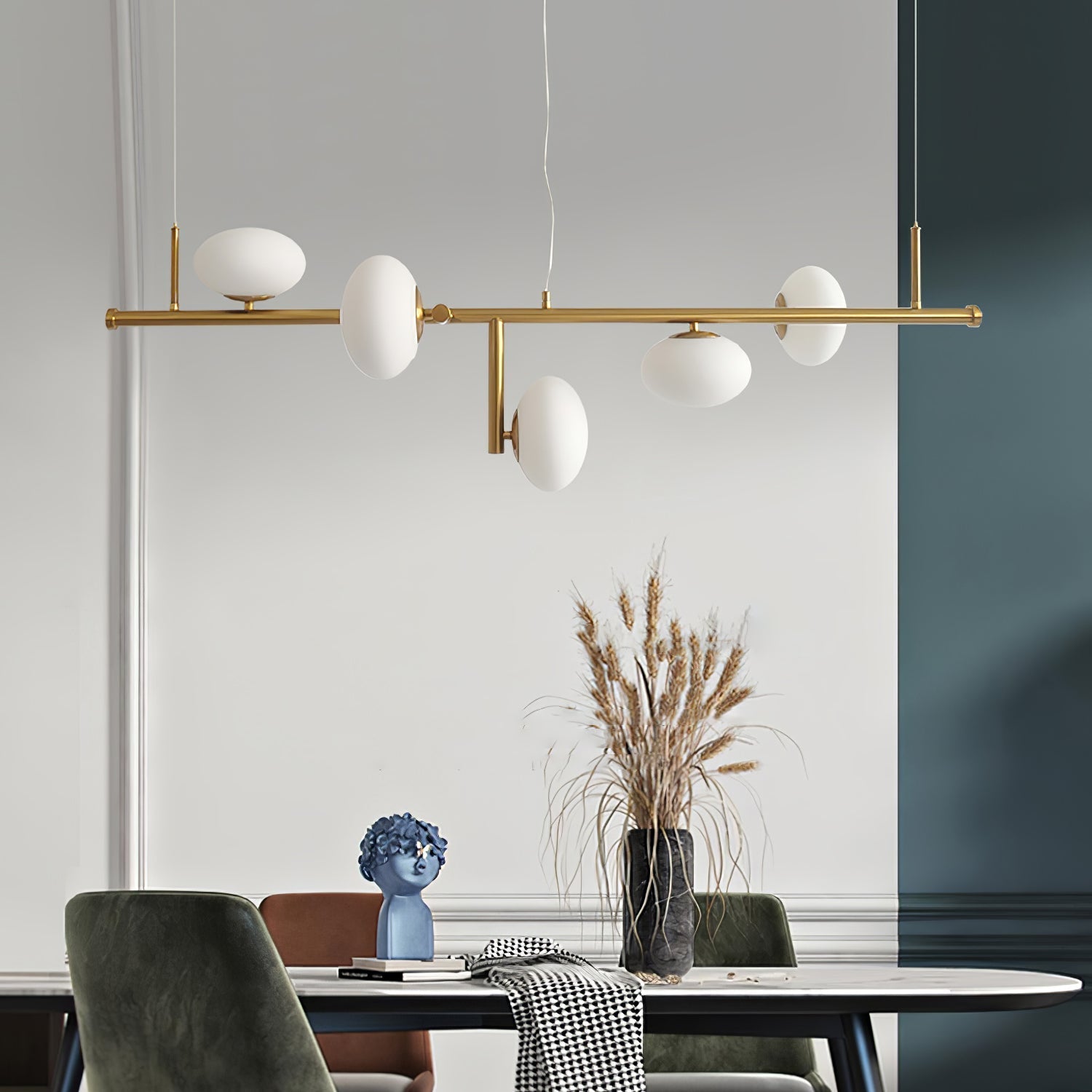 Balance Modern Glass Chandelier-Neutral Decor