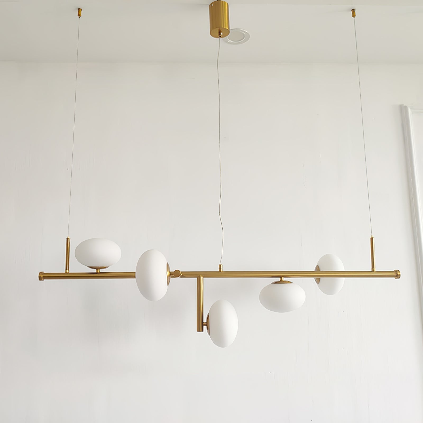 Balance Modern Glass Chandelier-Neutral Decor