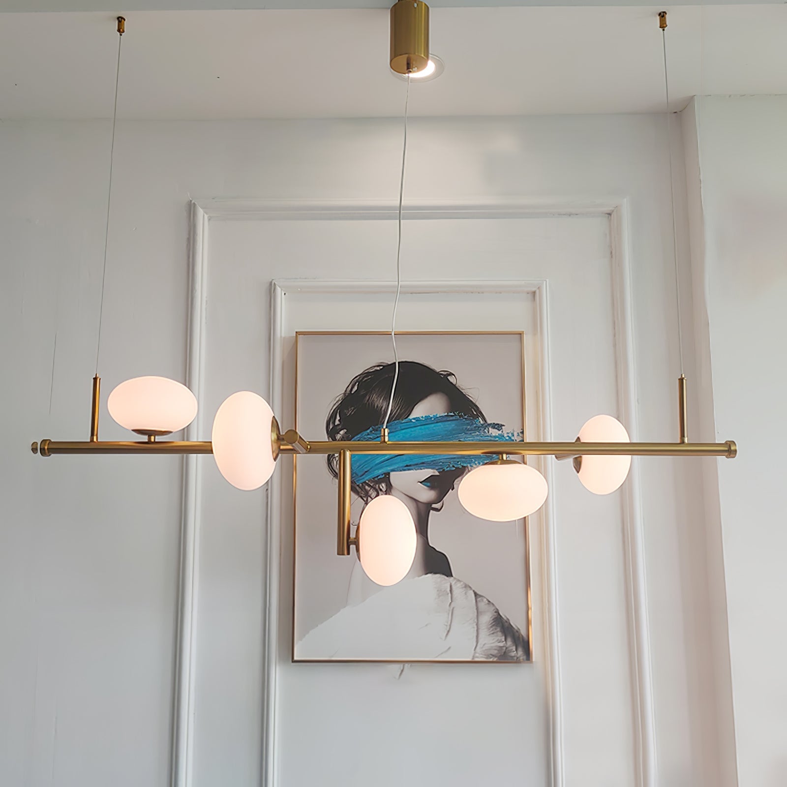 Balance Modern Glass Chandelier-Neutral Decor