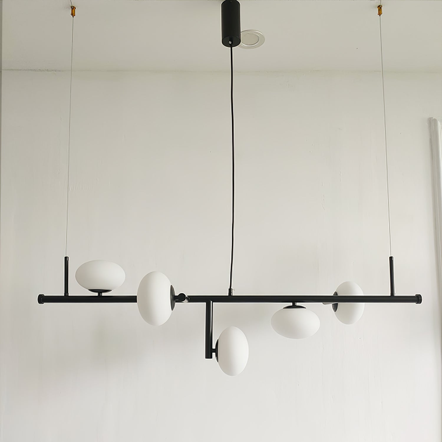 Balance Modern Glass Chandelier-Neutral Decor