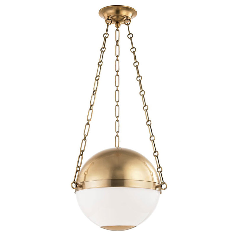 View from below the Sphere No.2 Pendant Lamp, showing the bulb socket area.
