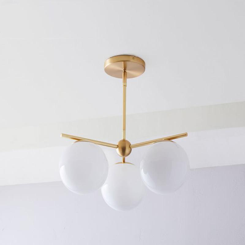 Lustra Chandelier Sphere & Stem Modern Gold LED-Neutral Decor