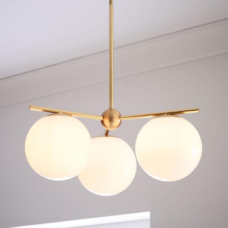 Lustra Chandelier Sphere & Stem Modern Gold LED-Neutral Decor