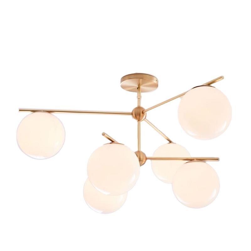 Lustra Chandelier Sphere & Stem Modern Gold LED-Neutral Decor