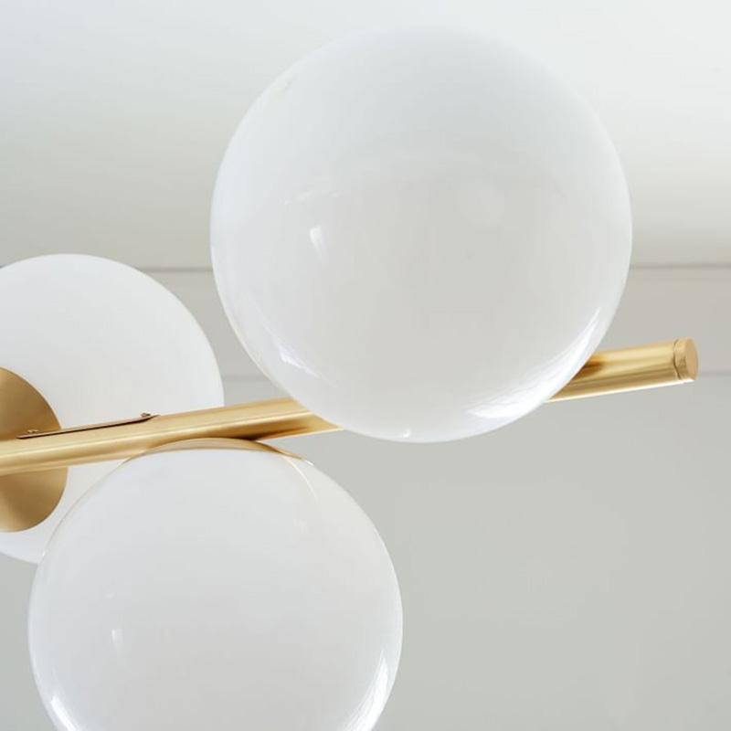 Lustra Chandelier Sphere & Stem Modern Gold LED-Neutral Decor