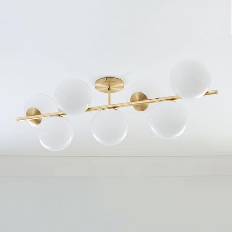 Lustra Chandelier Sphere & Stem Modern Gold LED-Neutral Decor