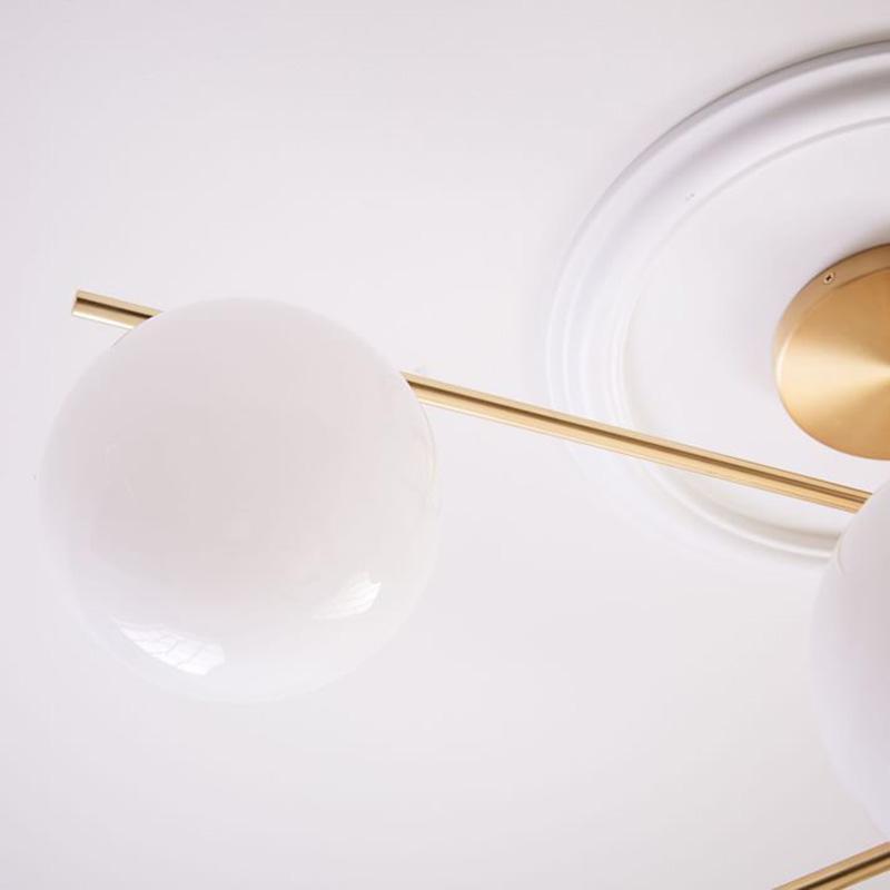 Lustra Chandelier Sphere & Stem Modern Gold LED-Neutral Decor