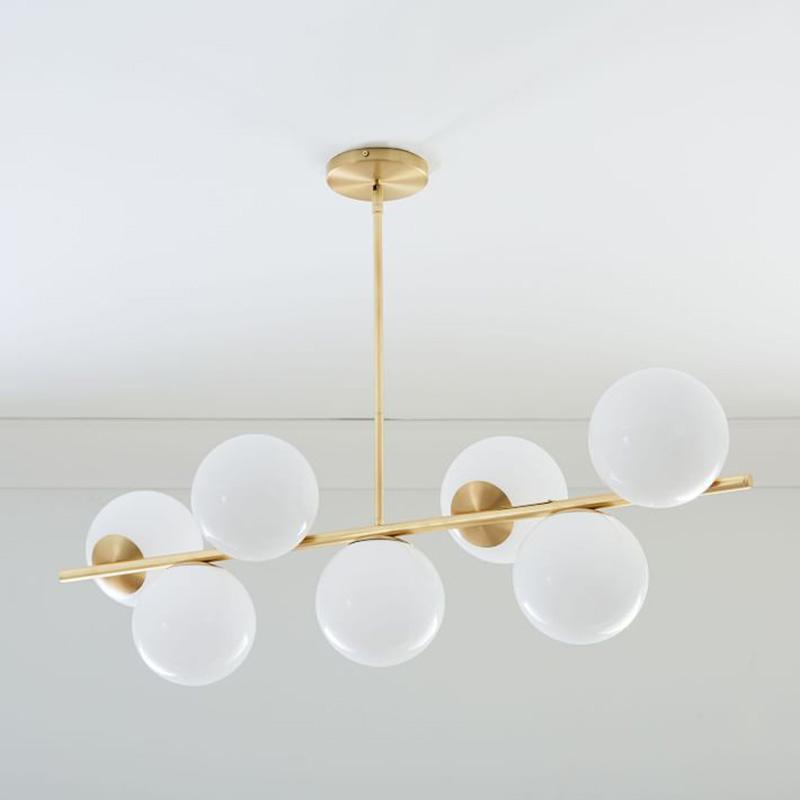 Lustra Chandelier Sphere & Stem Modern Gold LED-Neutral Decor