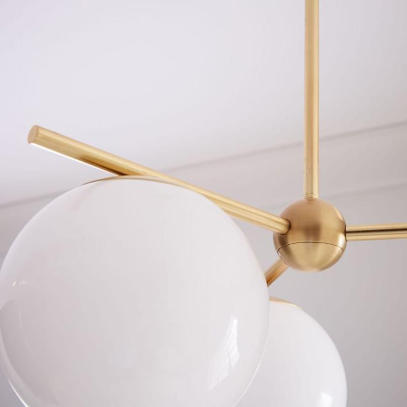 Lustra Chandelier Sphere & Stem Modern Gold LED-Neutral Decor