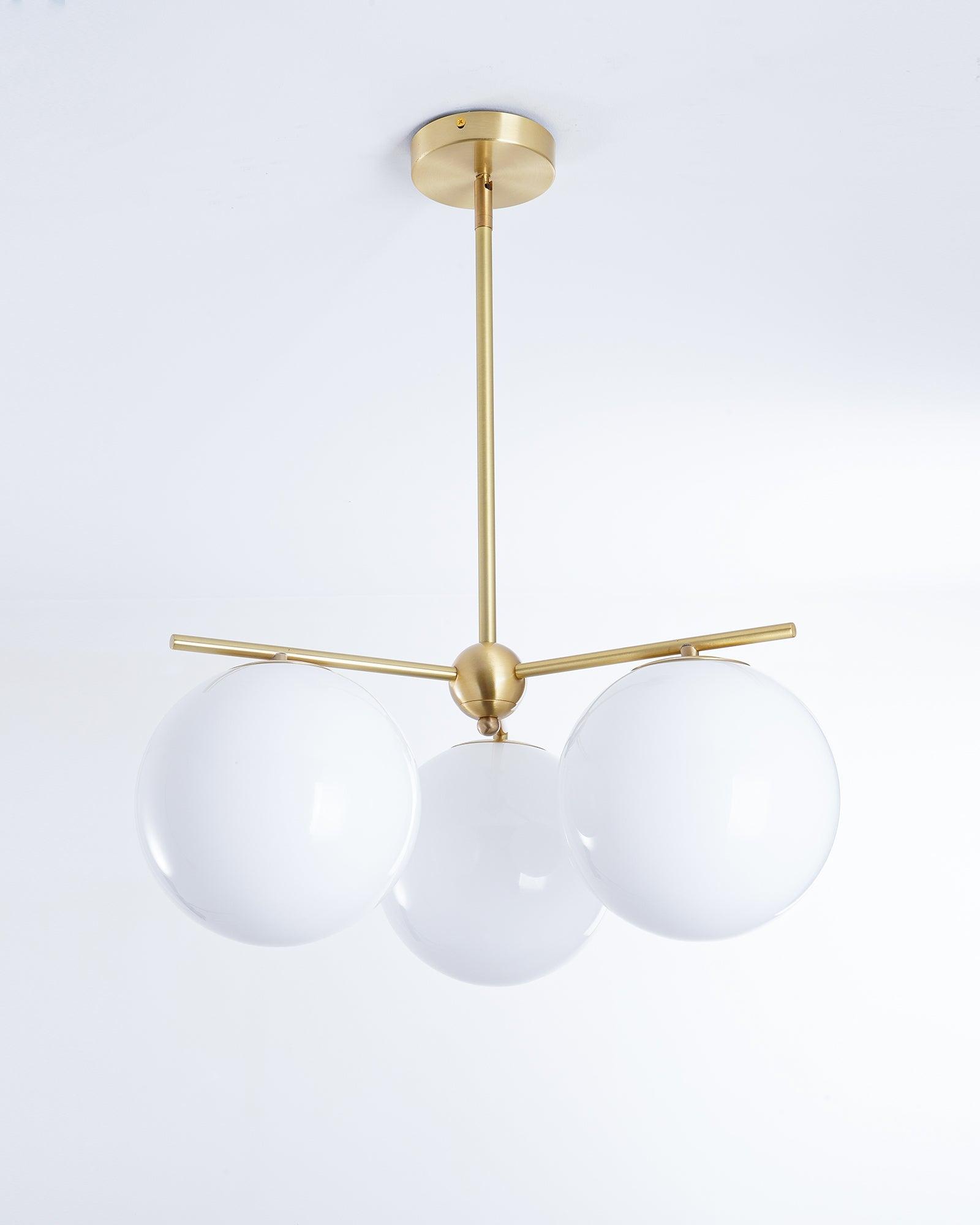Lustra Chandelier Sphere & Stem Modern Gold LED-Neutral Decor