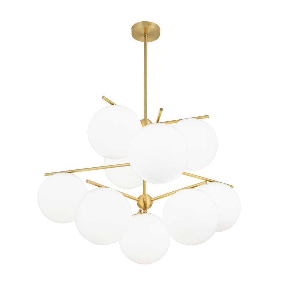 Lustra Chandelier Sphere & Stem Modern Gold LED-Neutral Decor