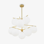 Lustra Chandelier Sphere & Stem Modern Gold LED-Neutral Decor
