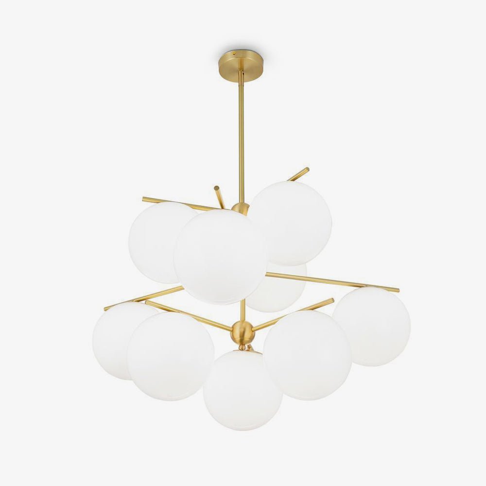 Lustra Chandelier Sphere & Stem Modern Gold LED-Neutral Decor