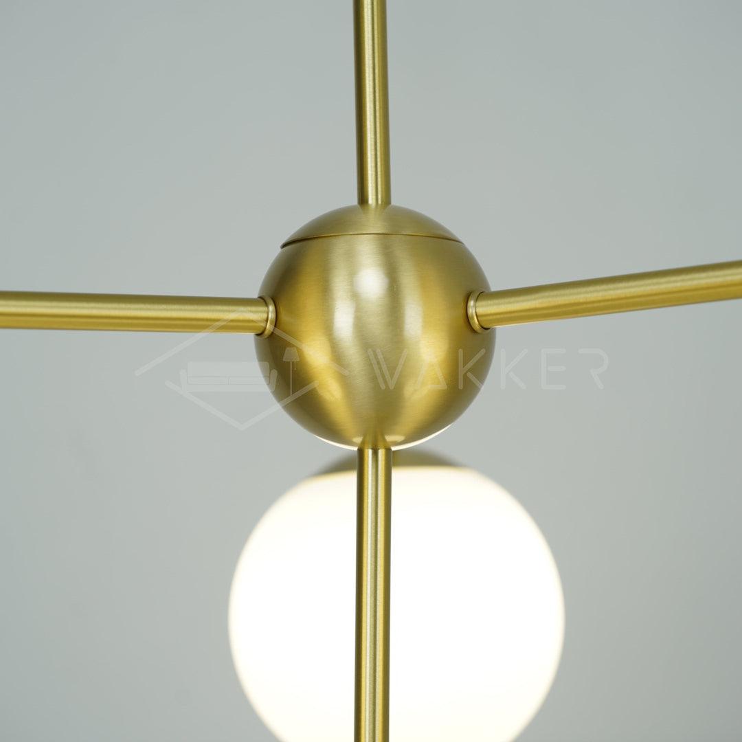Lustra Chandelier Sphere & Stem Modern Gold LED-Neutral Decor