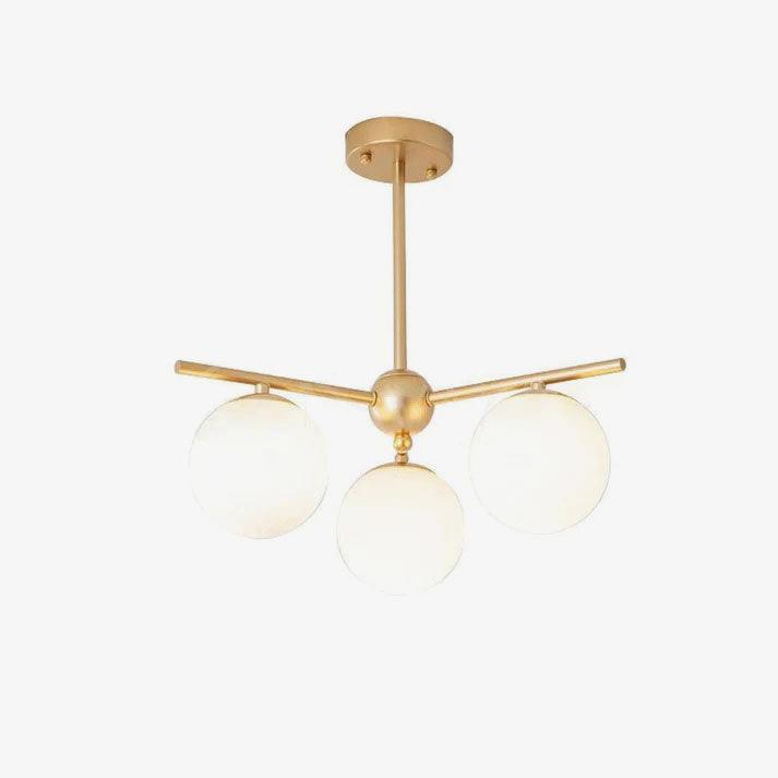 Lustra Chandelier Sphere & Stem Modern Gold LED-Neutral Decor