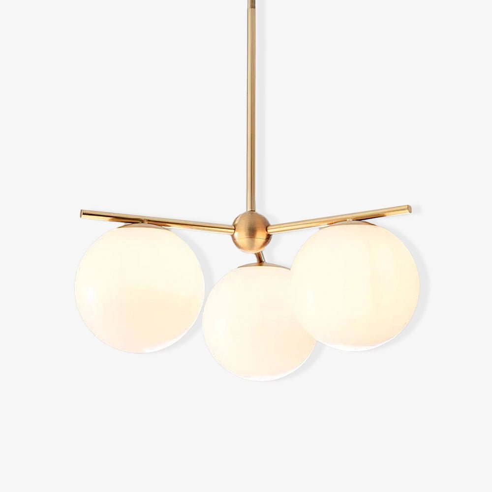 Lustra Chandelier Sphere & Stem Modern Gold LED-Neutral Decor