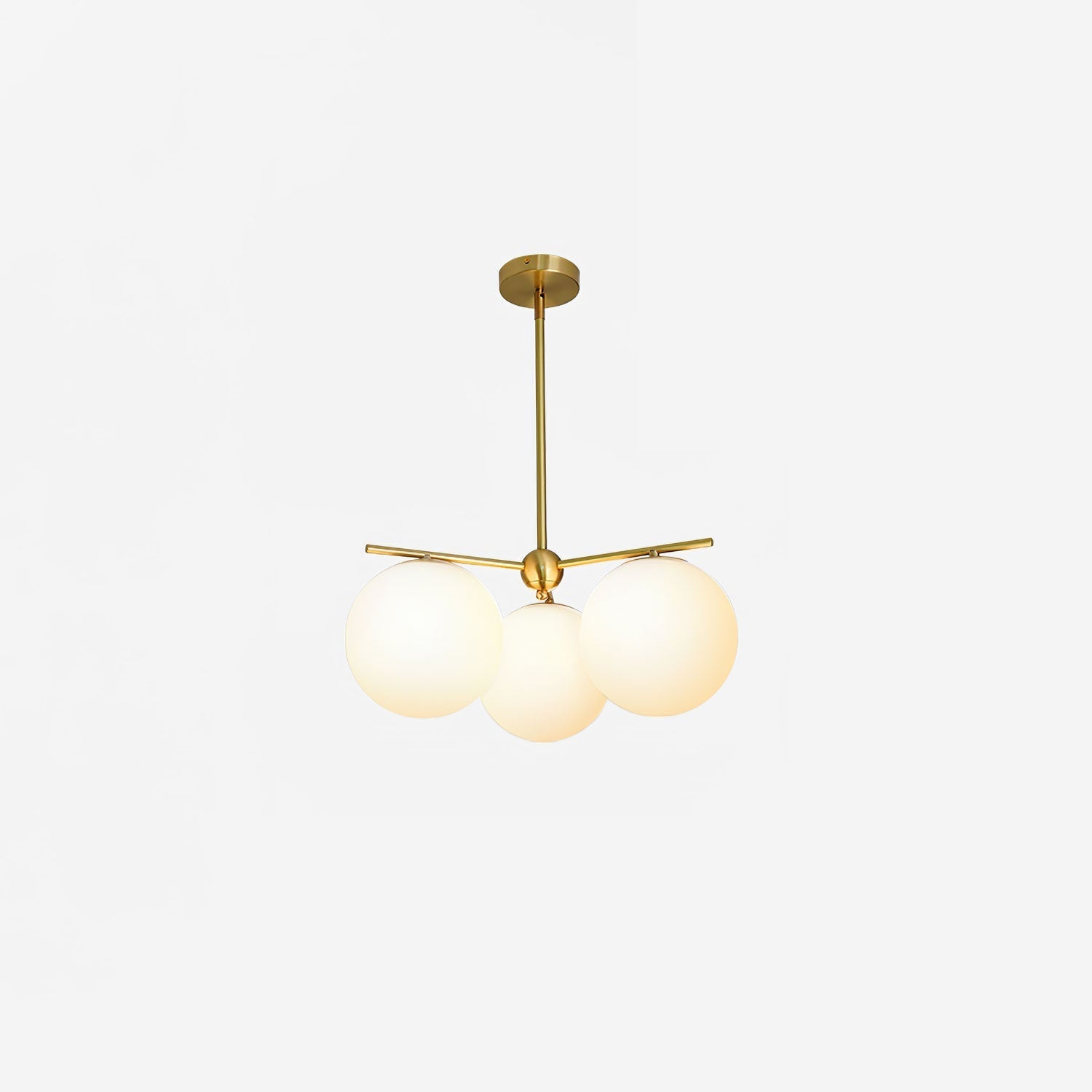 Lustra Chandelier Sphere & Stem Modern Gold LED-Neutral Decor