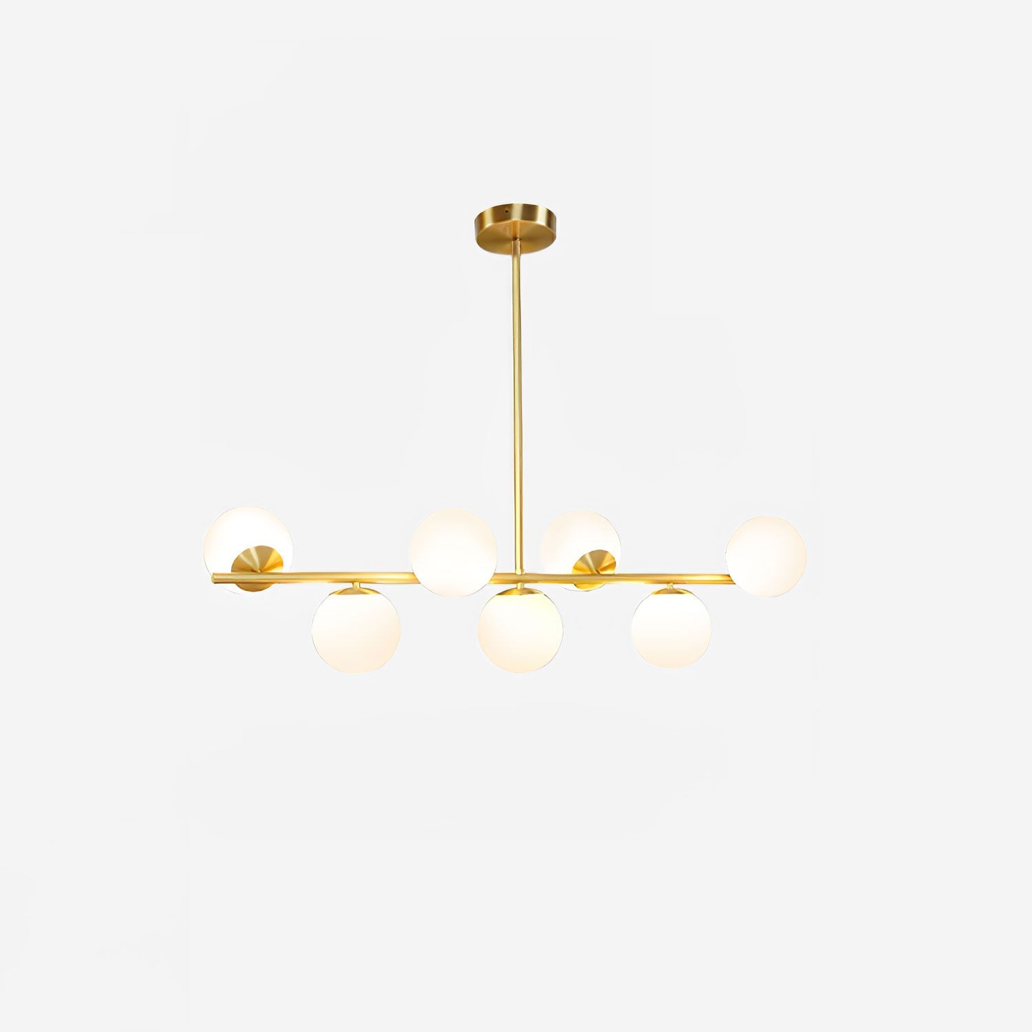 Lustra Chandelier Sphere & Stem Modern Gold LED-Neutral Decor