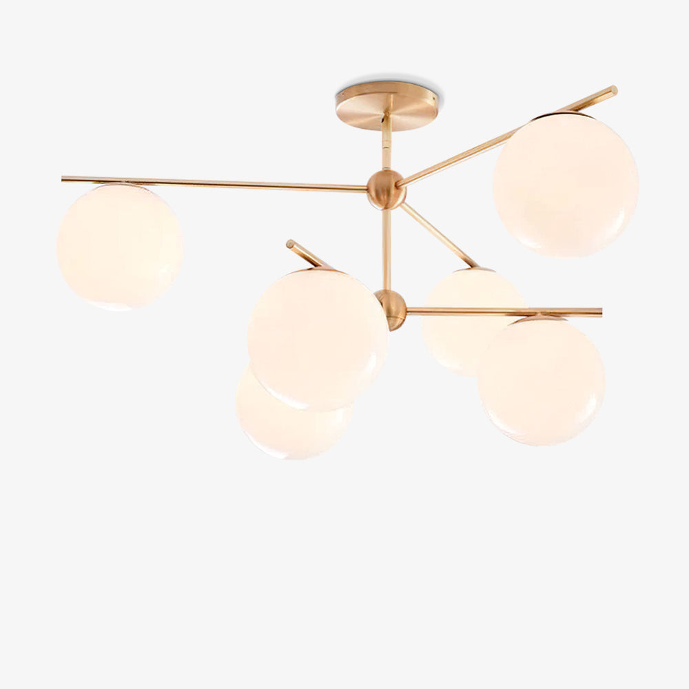 Lustra Chandelier Sphere & Stem Modern Gold LED-Neutral Decor
