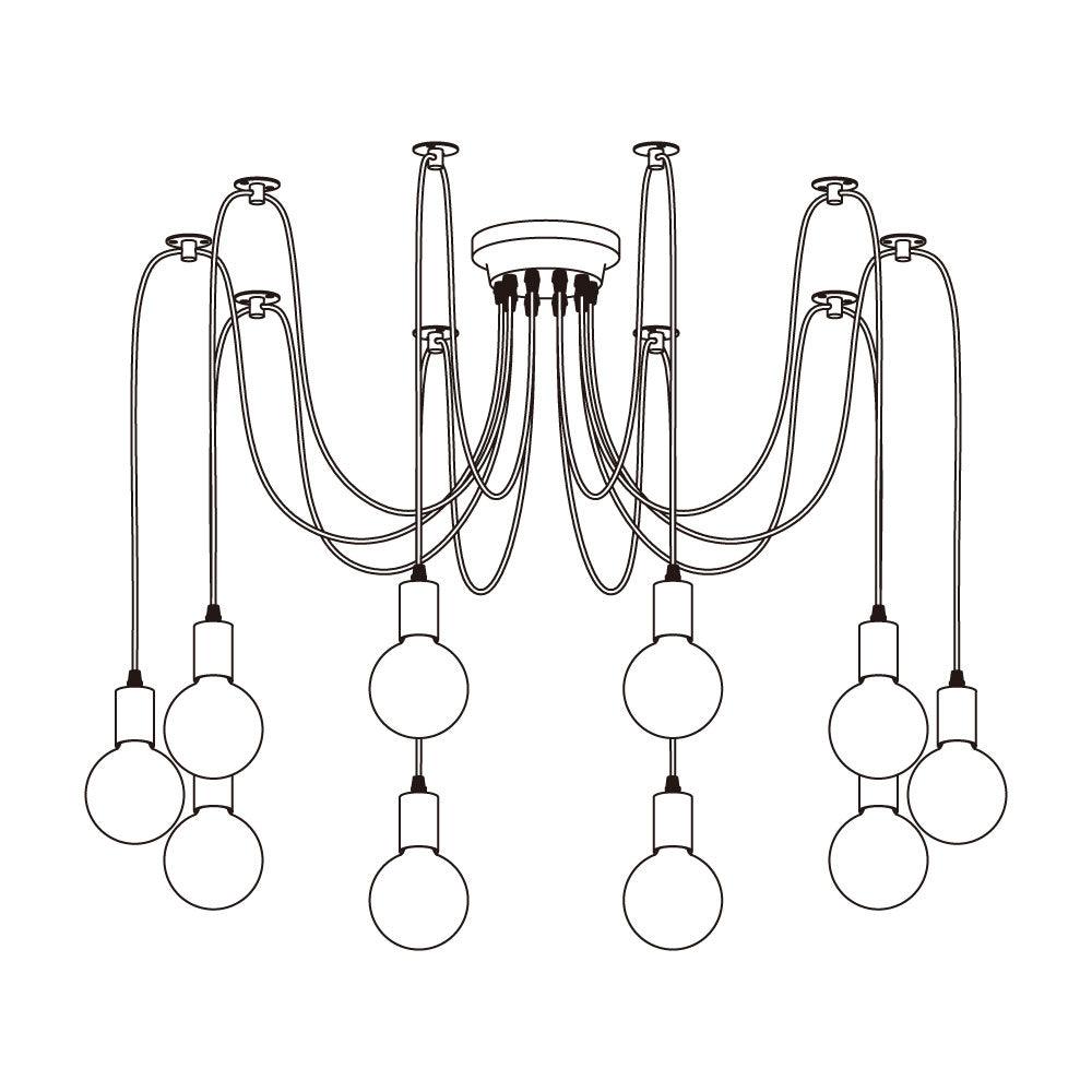 Tirixon Chandelier Spider Cable Industrial-Neutral Decor