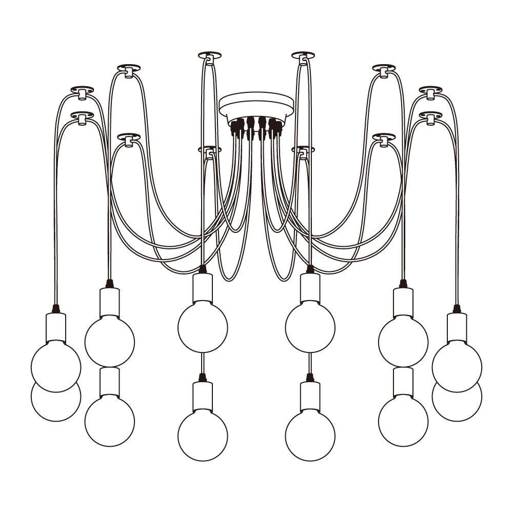 Tirixon Chandelier Spider Cable Industrial-Neutral Decor