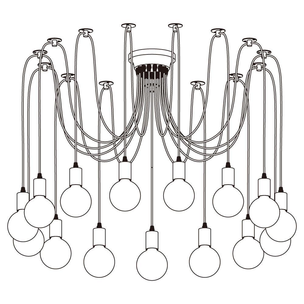 Tirixon Chandelier Spider Cable Industrial-Neutral Decor