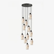 Spindle Alabaster Cluster Chandelier-Neutral Decor