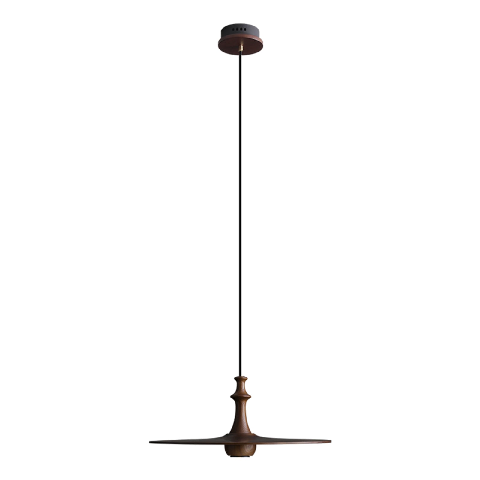 Syrinyra Sculptural Wood Disc Pendant Light-Neutral Decor
