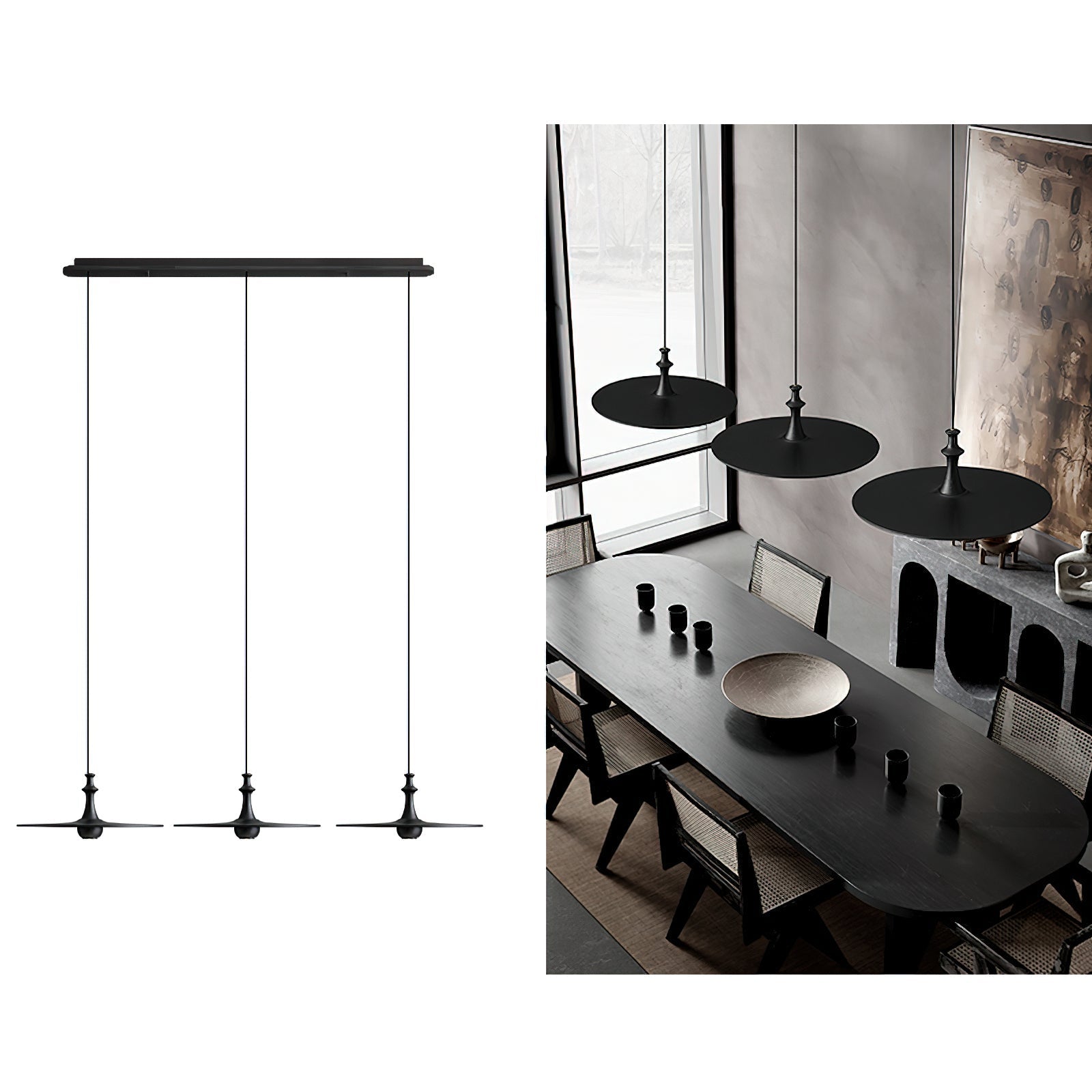Syrinyra Sculptural Wood Disc Pendant Light-Neutral Decor