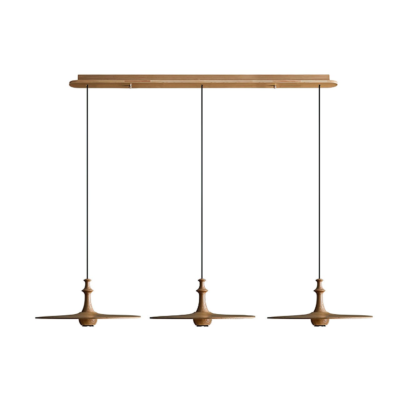 Syrinyra Sculptural Wood Disc Pendant Light-Neutral Decor