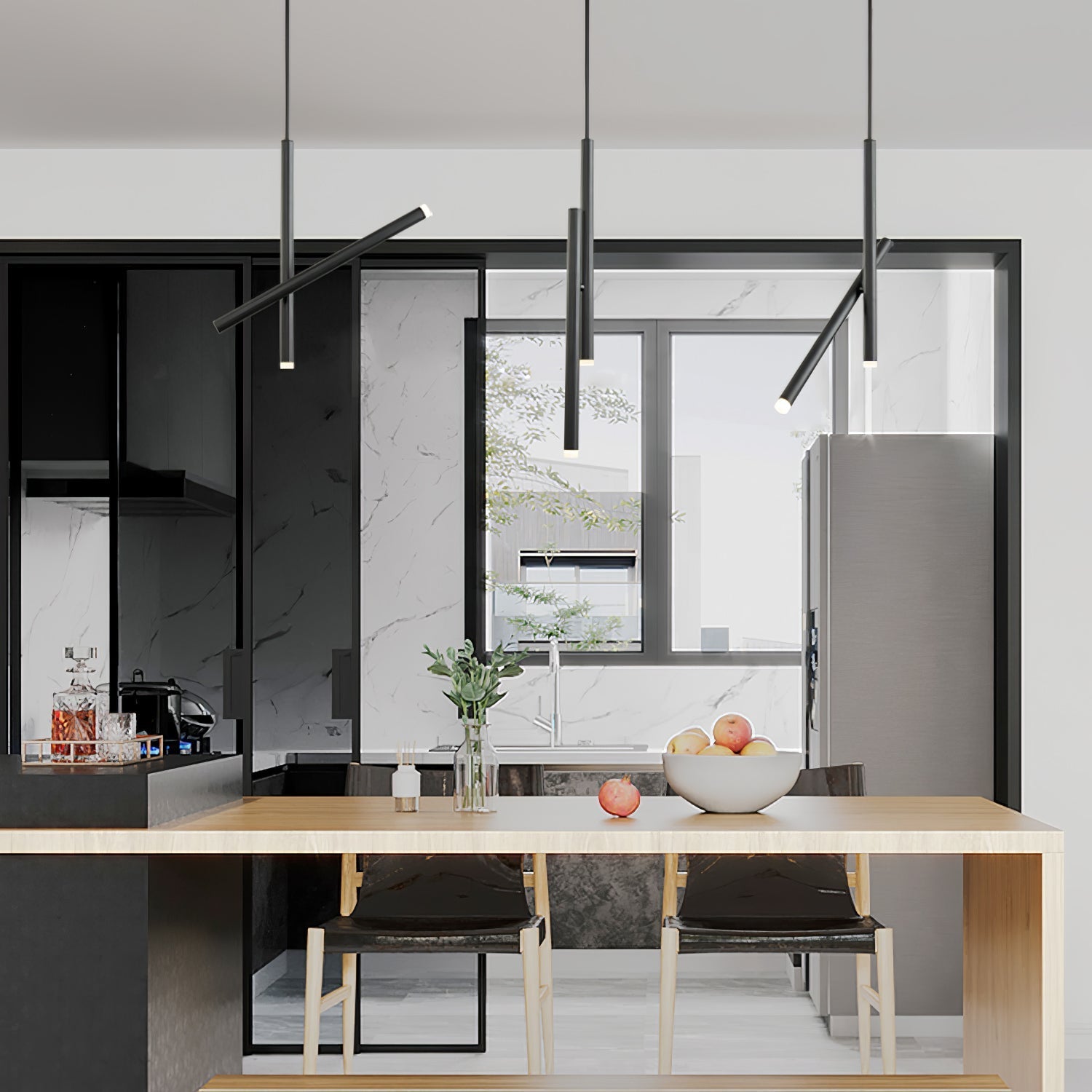 Imogen Minimalist Linear Pendant Light-Neutral Decor