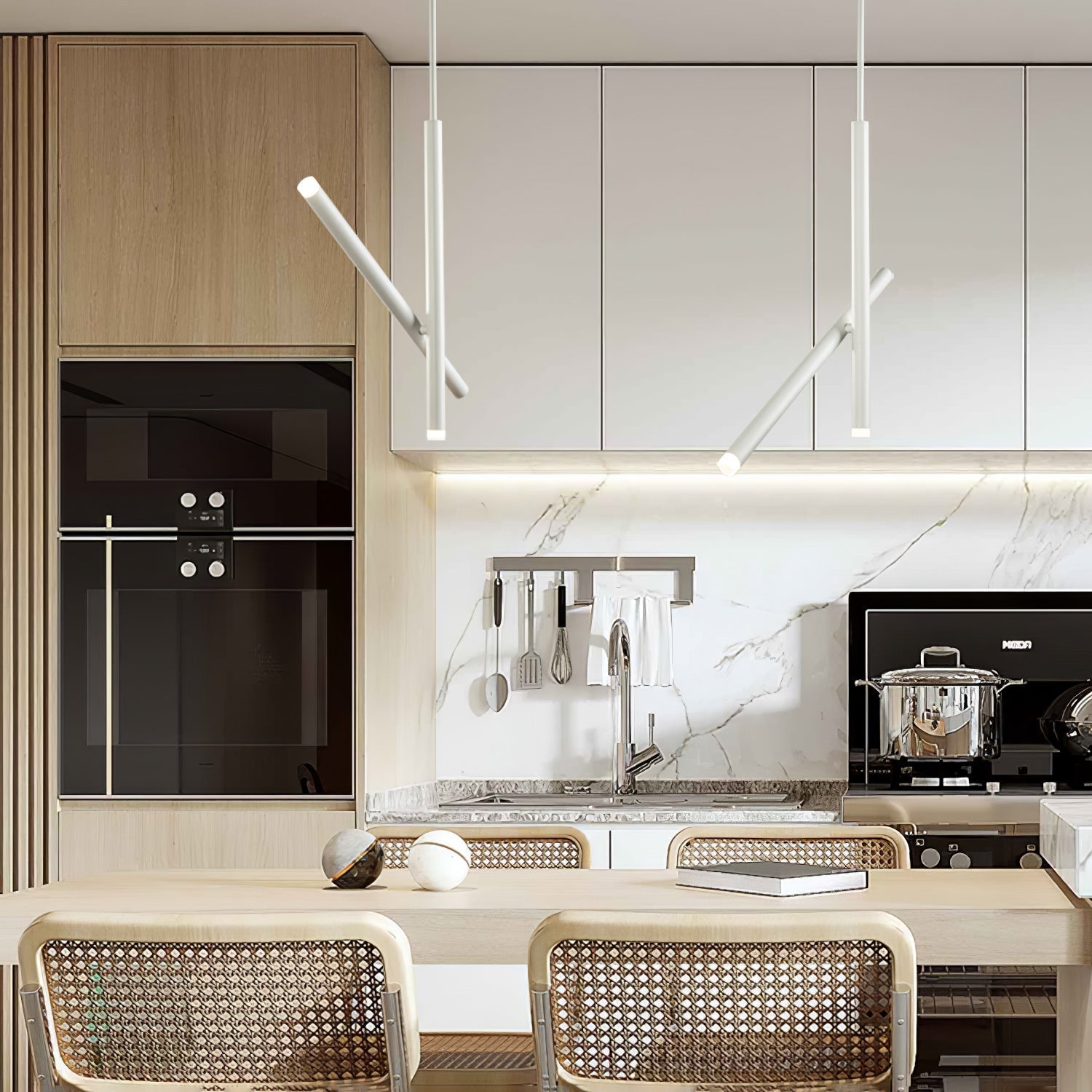 Imogen Minimalist Linear Pendant Light-Neutral Decor