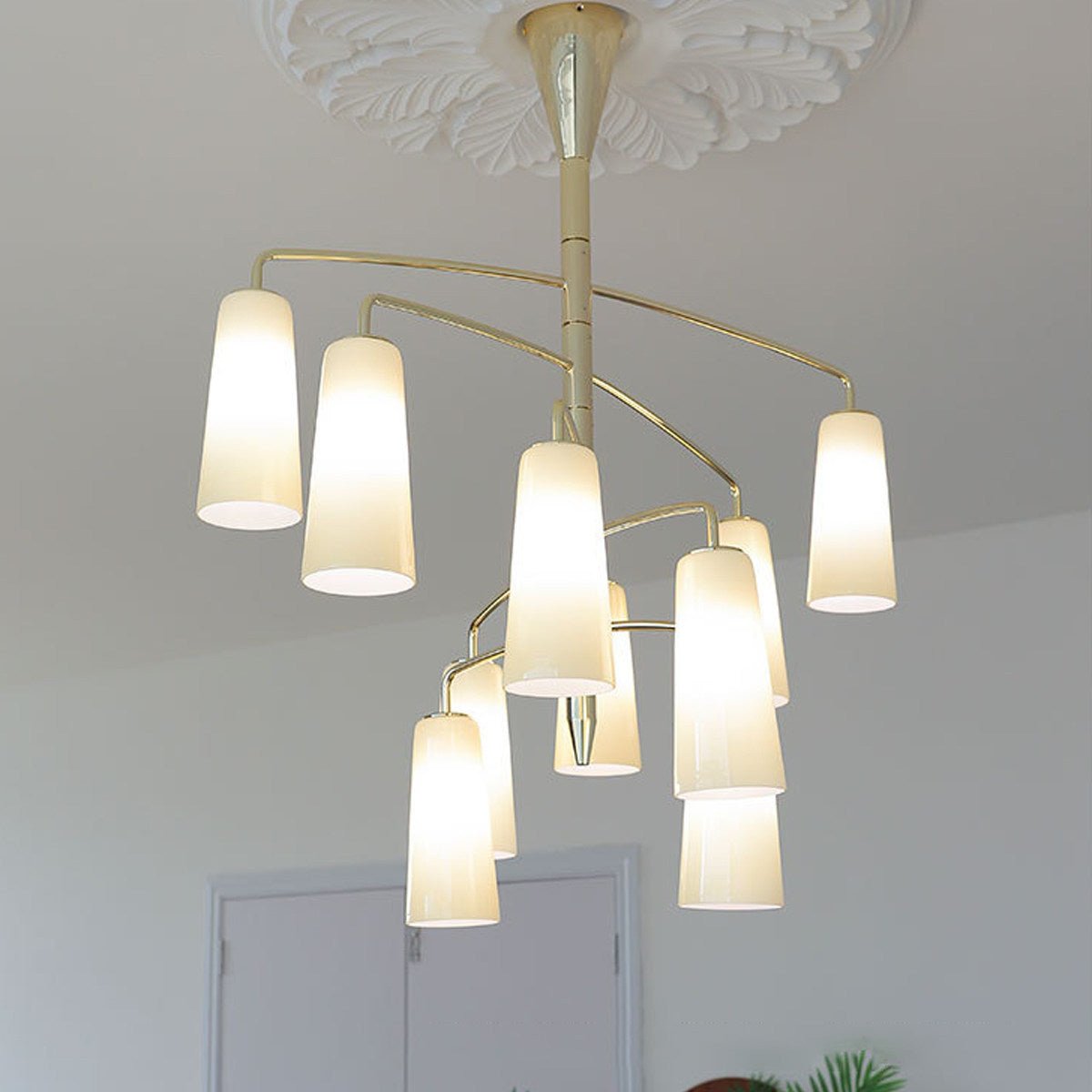 Spiral Tiered Chandelier-Neutral Decor
