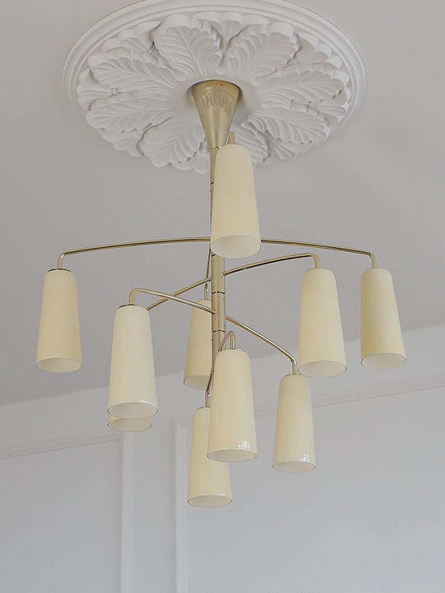 Spiral Tiered Chandelier-Neutral Decor