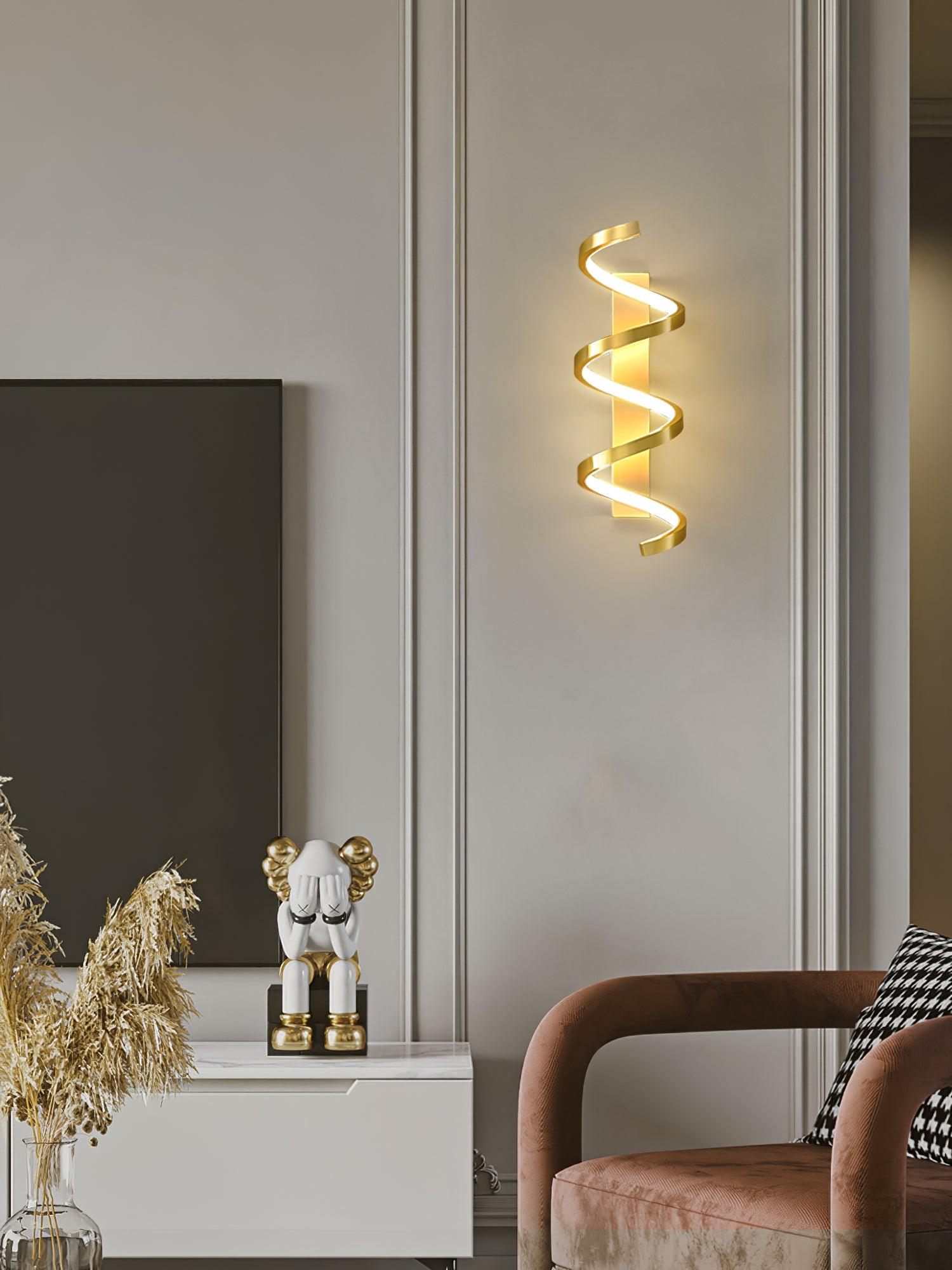 Asilion Nordic Art Spiral Wall Light-Neutral Decor