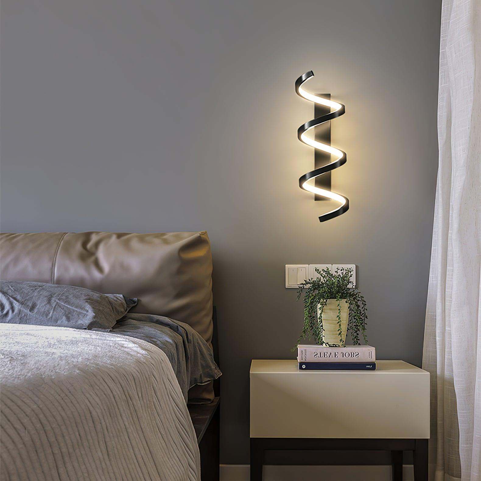 Asilion Nordic Art Spiral Wall Light-Neutral Decor
