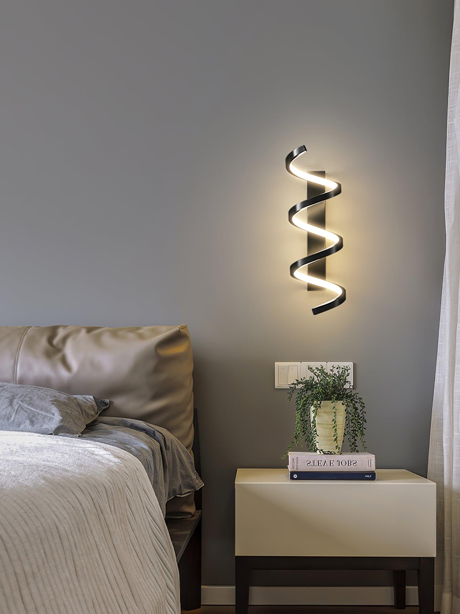Asilion Nordic Art Spiral Wall Light-Neutral Decor