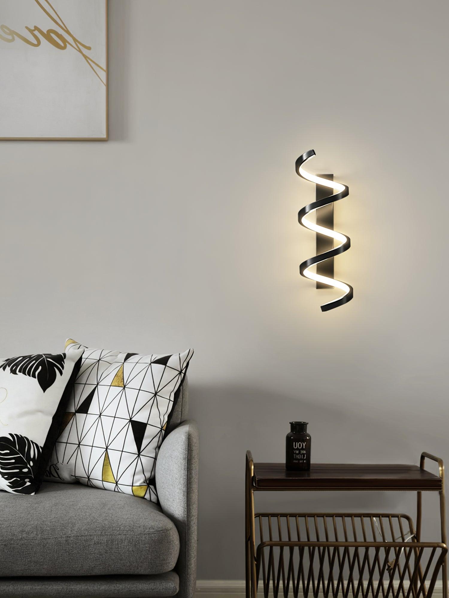 Asilion Nordic Art Spiral Wall Light-Neutral Decor