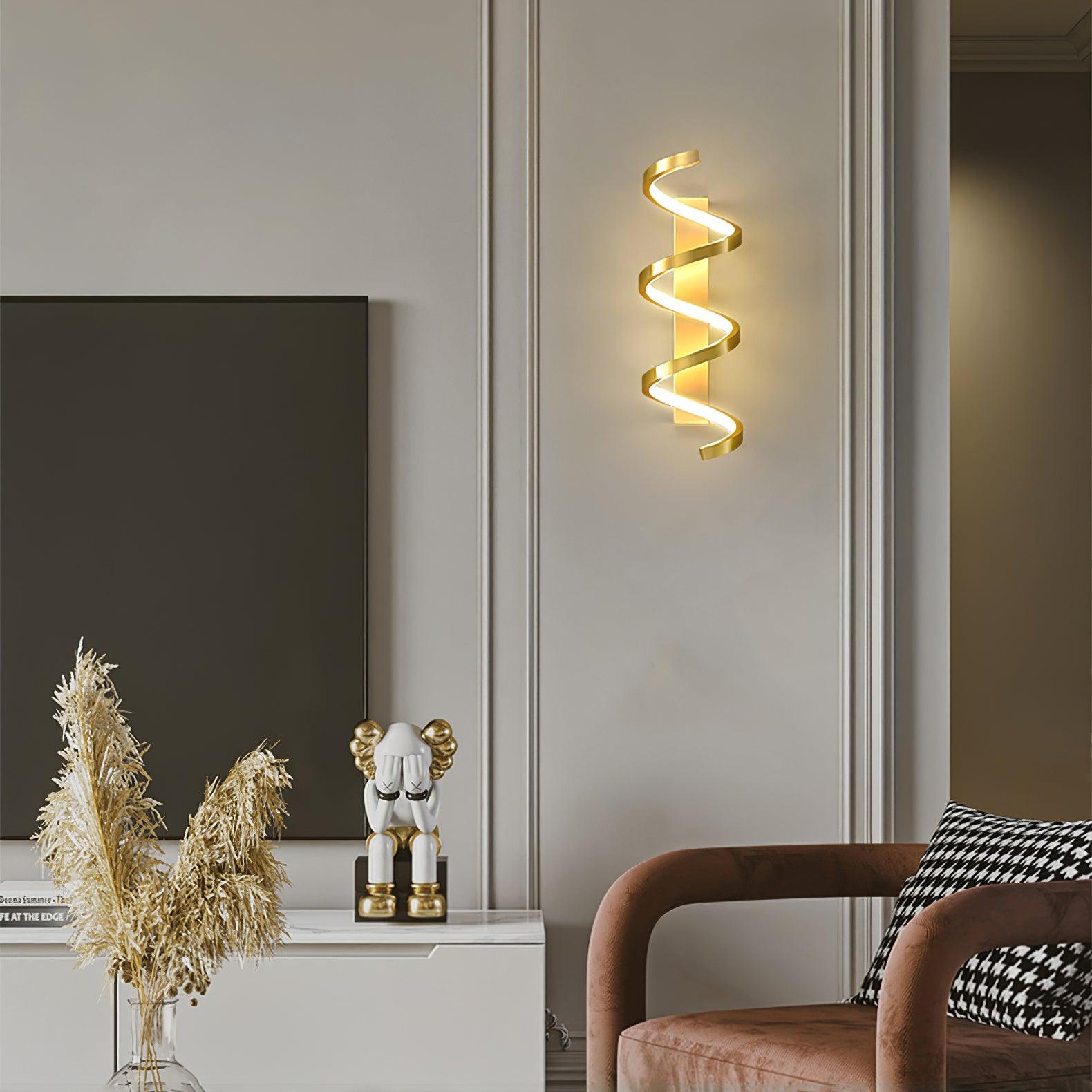Asilion Nordic Art Spiral Wall Light-Neutral Decor