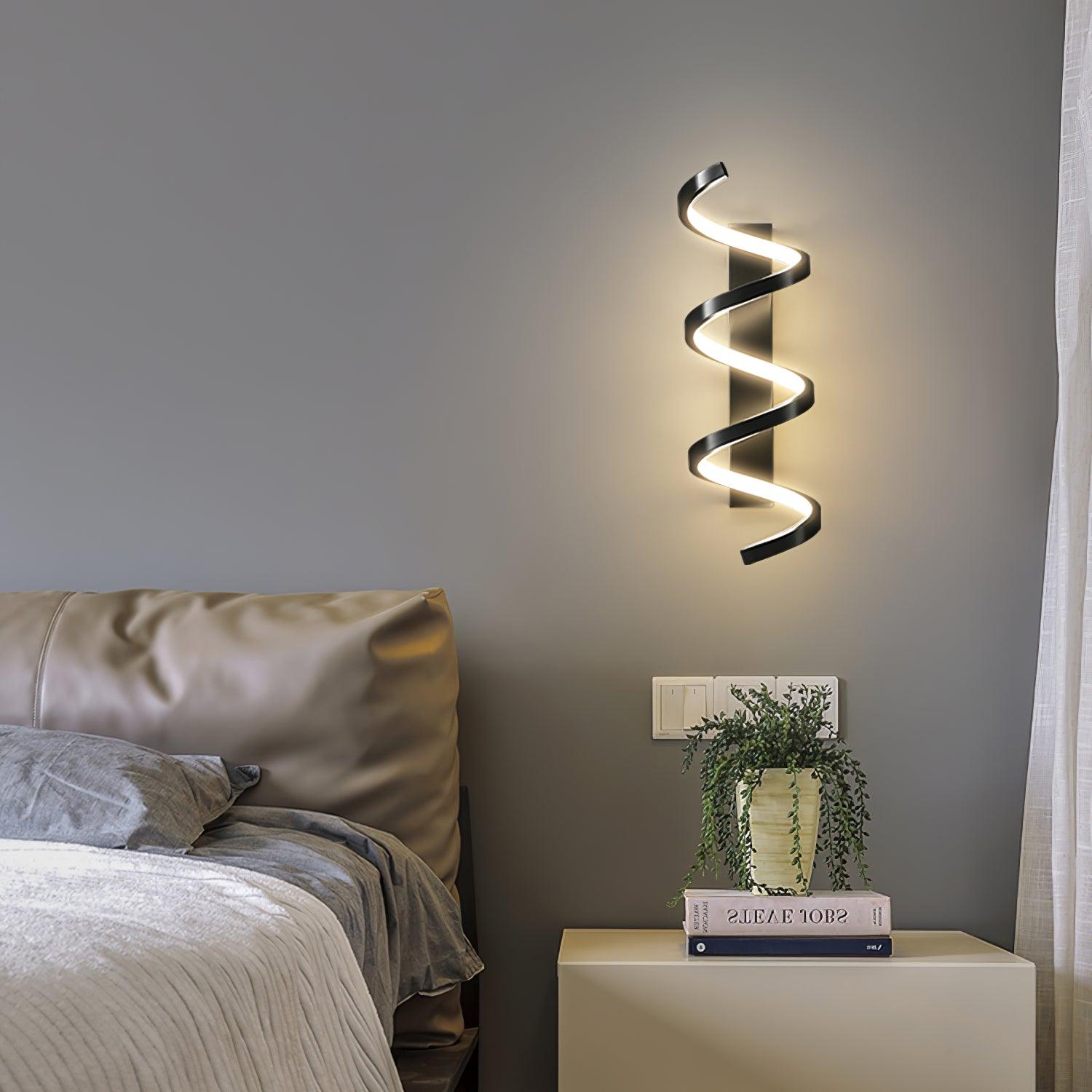 Asilion Nordic Art Spiral Wall Light-Neutral Decor