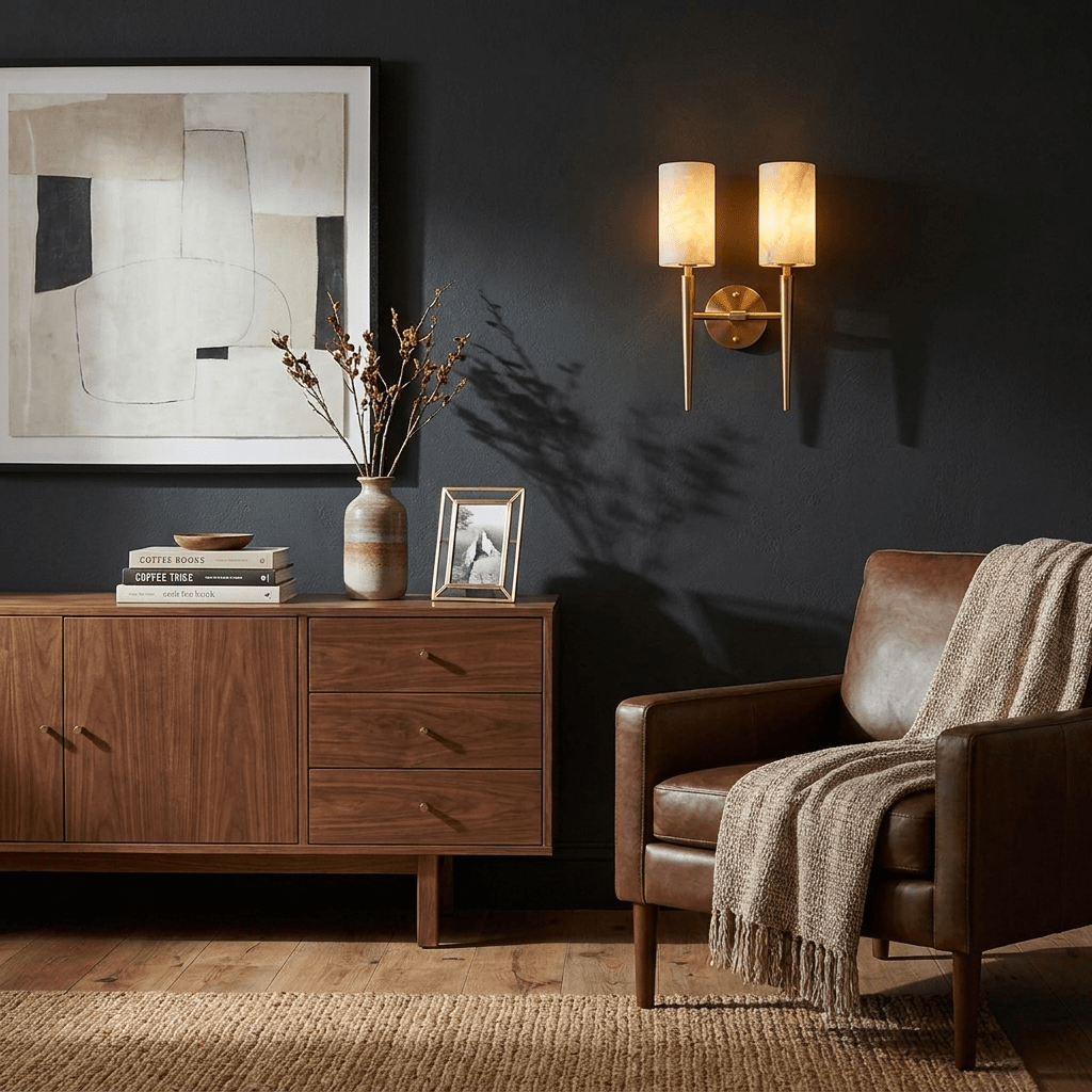 Fentonwick Alabaster Twin Sconce