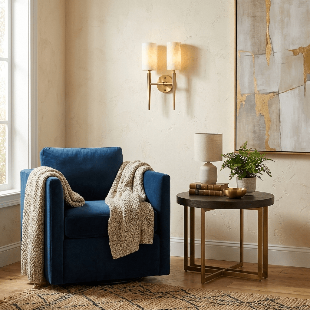 Fentonwick Alabaster Twin Sconce